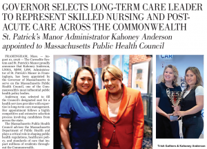Governor Selects Long-term Care Leader to Represent Skilled Nursing and Post Acute Care Across the Commonwealth