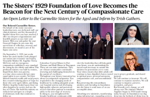 The Sisters’ 1929 Foundation of Love Becomes the Beacon for the Next Century of Compassionate Care